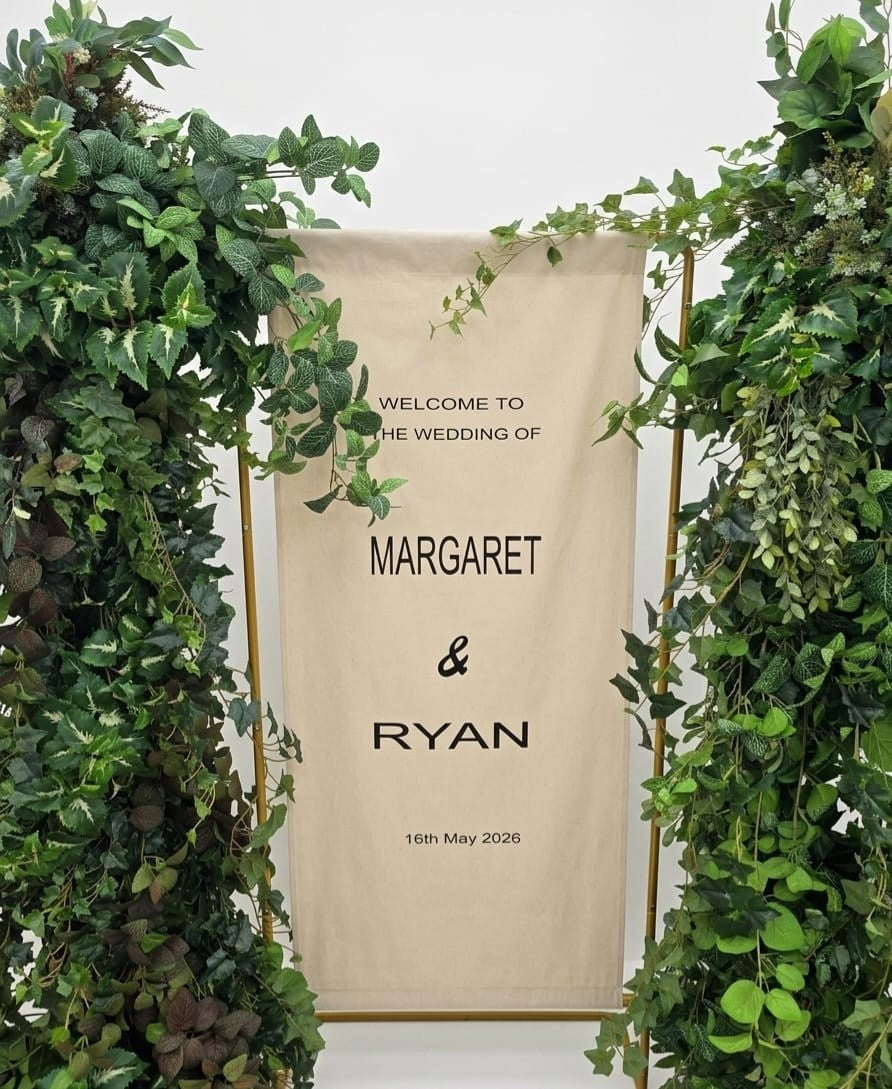 Personalised Fabric Welcome Sign