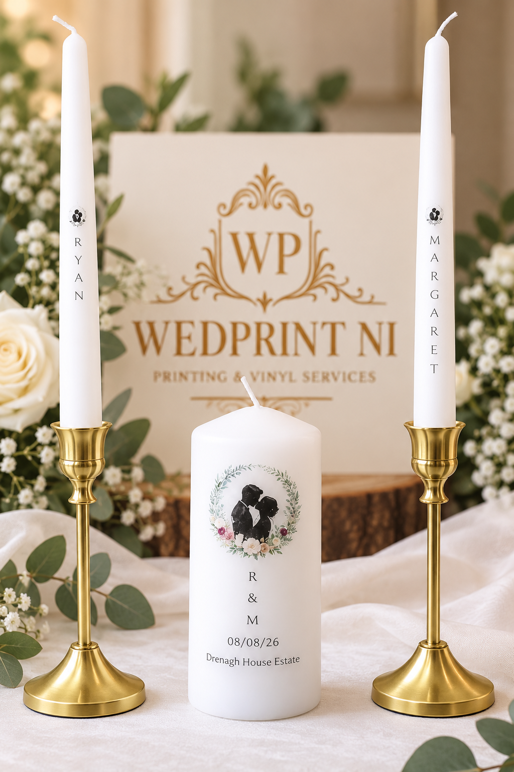 Personalised Unity Candle Set